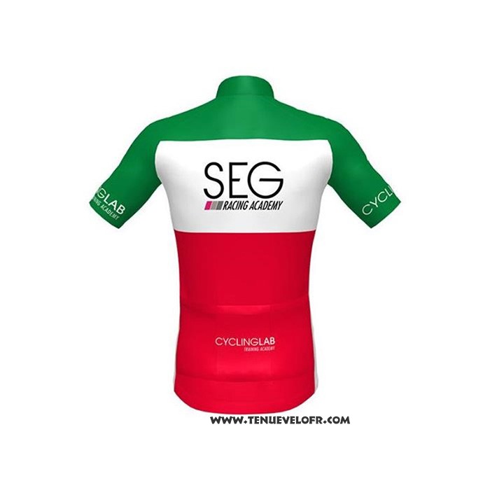 2020 Maillot Ciclismo SEG Racing Academy Champion Italie Manches Courtes et Cuissard